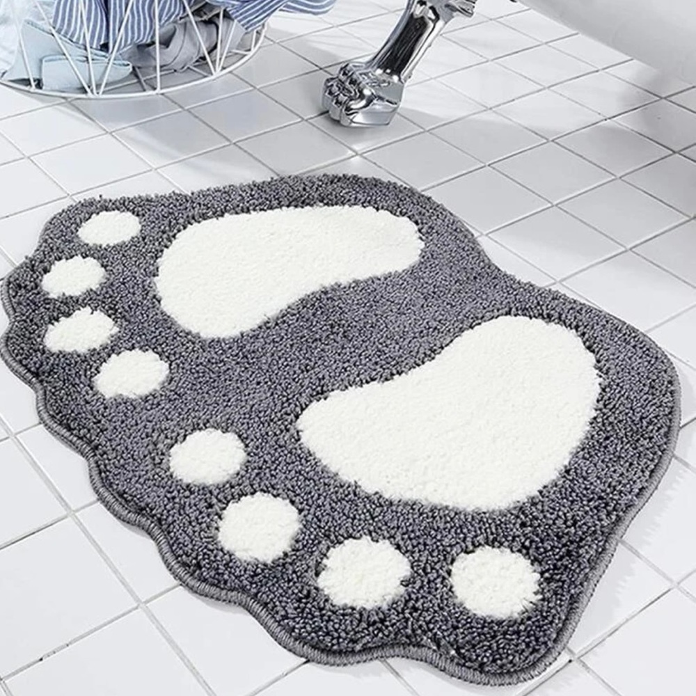Footprint bath/shower rug